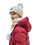 Benittokids Çocuk Yazı Detaylı Bere Atkı Takımı 7019
