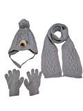 Kitti 1-4 Yaş Erkek Bebek & Çocuk Atkı Bere Eldiven 3'lü Takım