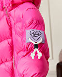 Kız Bebek Kapüşonlu Fermuarlı Şişme Mont 51351