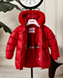 Kız Bebek Kapüşonlu Fermuarlı Şişme Mont 51351