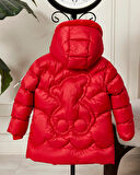 Kız Bebek Kapüşonlu Fermuarlı Şişme Mont 51351