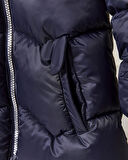 Kız Bebek Kapüşonlu Fermuarlı Şişme Mont 51351