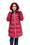 Kız Çocuk Kapüşonlu Kışlık Şişme Mont 51338