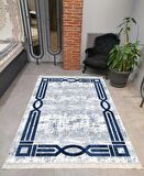 Hitit Kesme Yolluk Halısı 80x400 Lidya Lüx 6337 Mavi