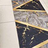 Hitit Yolluk Halısı Modern 80x140 Lidya Lüx GK107 Siyah