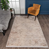 Kreasyon Halı Kişiye Özel Ölçü Yolluk Halısı 80x320 Mazzini 1490 Vizon