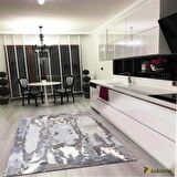 Hitit Yolluk Halısı Modern 80x140 Lidya Lüx 4058 Gri