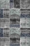 Kreasyon Dijital Oda Halısı Patchwork 150x233 Pandora 2749 Gri