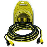 FOR-X X-25RCA 2 RCA + 2 RCA 5 METRE OTO ANFİ KABLOSU