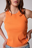 Turuncu Halter Yaka Fitilli Görünümlü Kadın Atlet - 2502