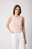Kadın Pudra Pembe Halter Yaka Nakış Detaylı Bluz - 2512