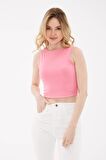 Kolsuz Crop Bluz Pembe / Pink