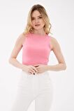 Kolsuz Crop Bluz Pembe / Pink