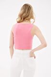 Kolsuz Crop Bluz Pembe / Pink