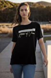 Baskılı T-Shirt Siyah