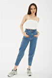 Baggy Denim Pantolon Mavi