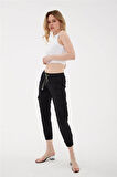 Kargo Cep Jogger Pantolon Siyah