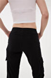 Kargo Cep Jogger Pantolon Siyah