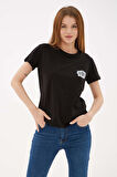 Baskılı T-Shirt Siyah