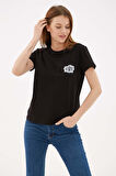 Baskılı T-Shirt Siyah