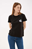 Baskılı T-Shirt Siyah