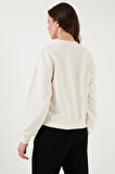 Cep Detaylı Sweat Ekru