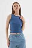 Halter Yaka Atlet Mavi