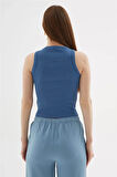 Halter Yaka Atlet Mavi