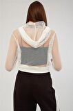 Crop Sweatshirt Beyaz