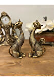 Dekoratif Hediyelik Kuyruklu Kedi Biblo