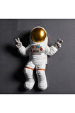 Dekoratif Astronot Apollo Duvar Heykeli (47X35CM)