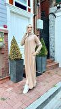 Julide Belden Bağlamalı Spor Elbise - 71144 - Bej