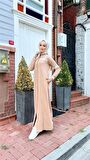 Julide Belden Bağlamalı Spor Elbise - 71144 - Bej