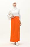 Beli Bağlamalı Cepli Spor Etek - 0152 - Oranj