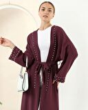 Taş Detaylı Kimono - 70039 - Mürdüm