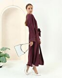 Taş Detaylı Kimono - 70039 - Mürdüm