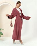 Taş Detaylı Kimono - 70039 - Gül Kurusu