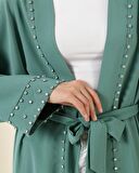 Taş Detaylı Kimono - 70039 - Çağla Yeşili