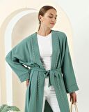Taş Detaylı Kimono - 70039 - Çağla Yeşili