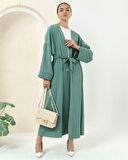 Taş Detaylı Kimono - 70039 - Çağla Yeşili