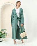 Taş Detaylı Kimono - 70039 - Çağla Yeşili