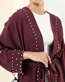 Taş Detaylı Kimono - 70039 - Mürdüm