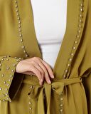 Taş Detaylı Kimono - 70039 - Yağ Yeşili