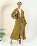 Taş Detaylı Kimono - 70039 - Yağ Yeşili