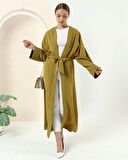 Taş Detaylı Kimono - 70039 - Yağ Yeşili