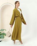 Taş Detaylı Kimono - 70039 - Yağ Yeşili