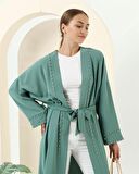 Taş Detaylı Kimono - 70039 - Çağla Yeşili