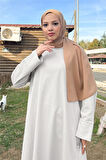 O Yaka Yırtmançlı Uzun Geniş Rahat Tunik Pantolon Sade Basic Spor Takımı - 03040.008 - Gri