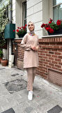 Candy Kolye Detaylı Tunik Pantolon İkili Takım - 71136.026 - Bej