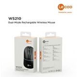 LENOVO LECOO WS210 SİYAH BLUETOOTH & 2.4G WİFİ WİRELESS CHARGİNG  MOUSE